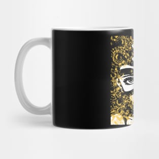 Punk Fashion Style Yellow Glowing Girl Mug